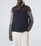 Brunello Cucinelli Shearling-trimmed wool vest
