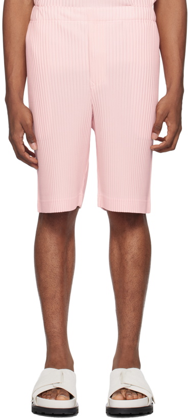 Photo: HOMME PLISSÉ ISSEY MIYAKE Pink Monthly Color May Shorts