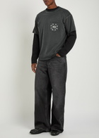 Duke And Dexter Pocket Washed Printed Cotton T-shirt Black