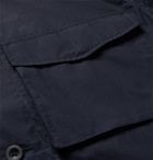 Private White V.C. - Camp Collar Cotton-Poplin Overshirt - Blue