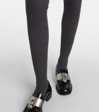 Prada Ribbed-knit cotton-blend tights