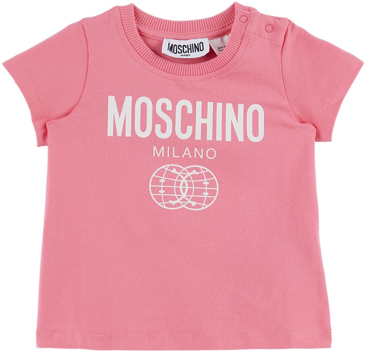 Photo: Moschino Baby Pink Double Smiley T-Shirt