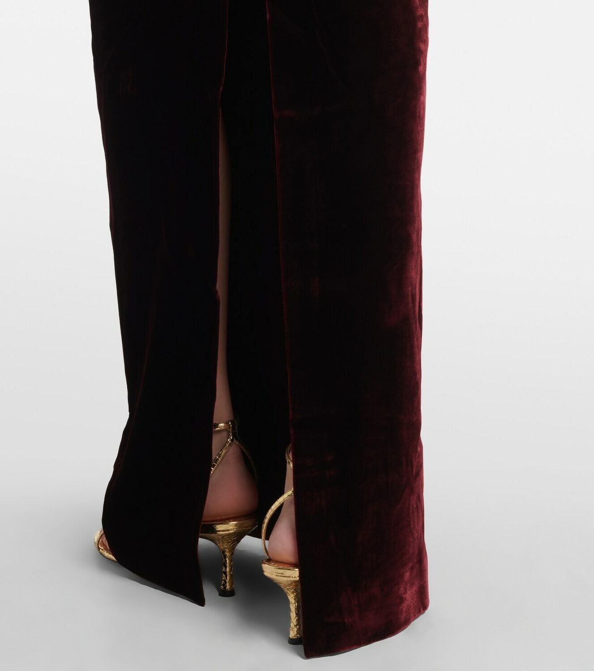 Roland Mouret Scarf-detail velvet corset gown