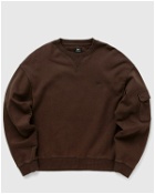 Patta Basic Pigment Dye Boxy Crewneck Sweater Brown - Mens - Hoodies