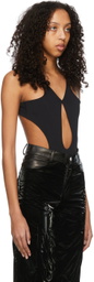 Maximilian Davis Black Nylon One-Piece Swimsuit