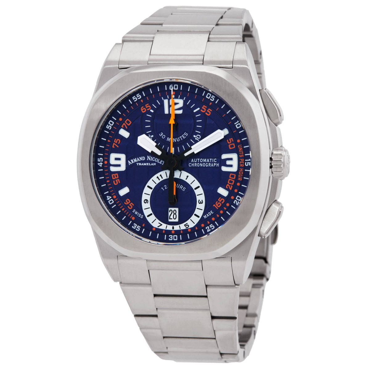 Armand Nicolet JH9 Chronograph Automatic Blue Dial Mens Watch A668HAA-BO-MA4670A