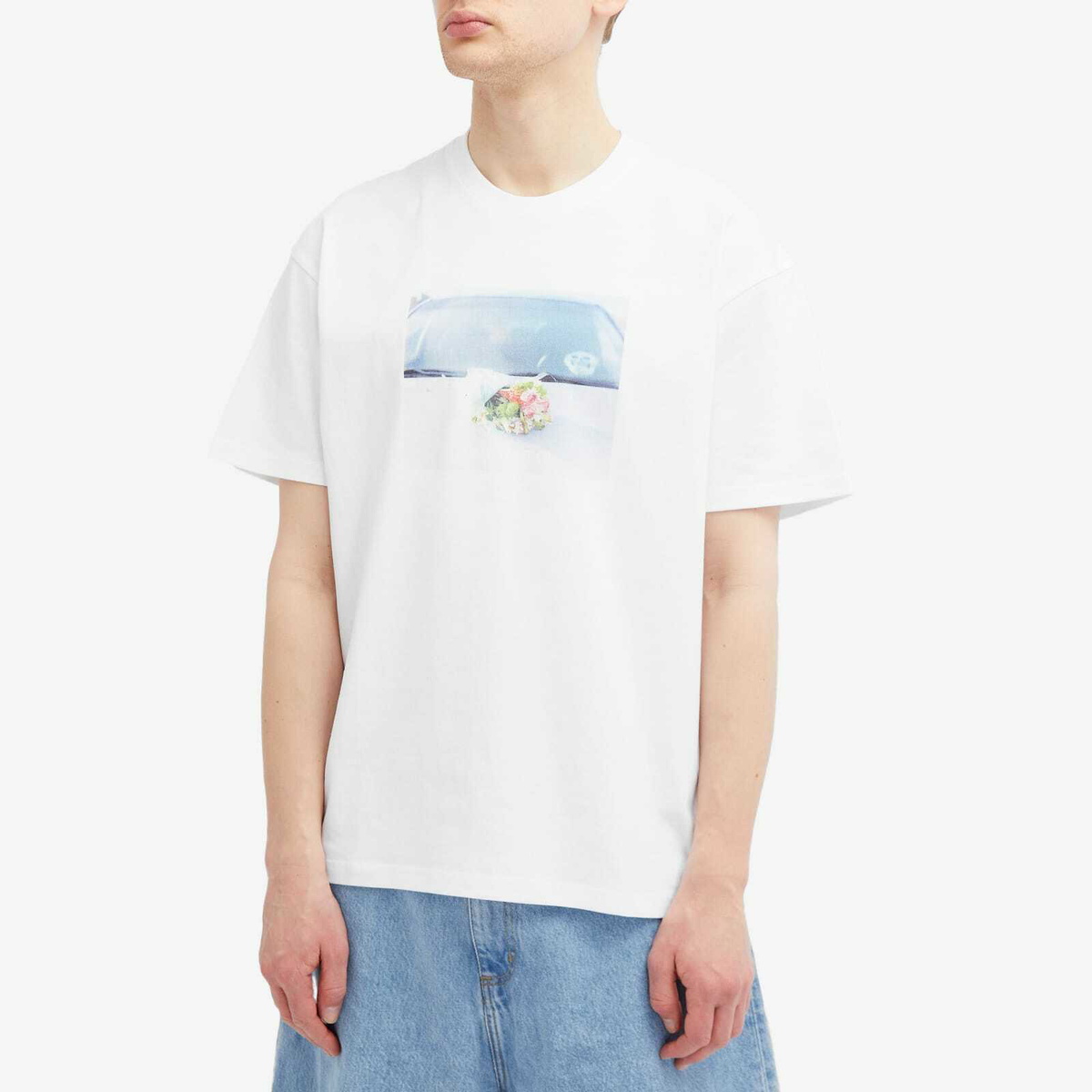 Polar Skate Co. Men's Dead Flowers T-Shirt in White Polar