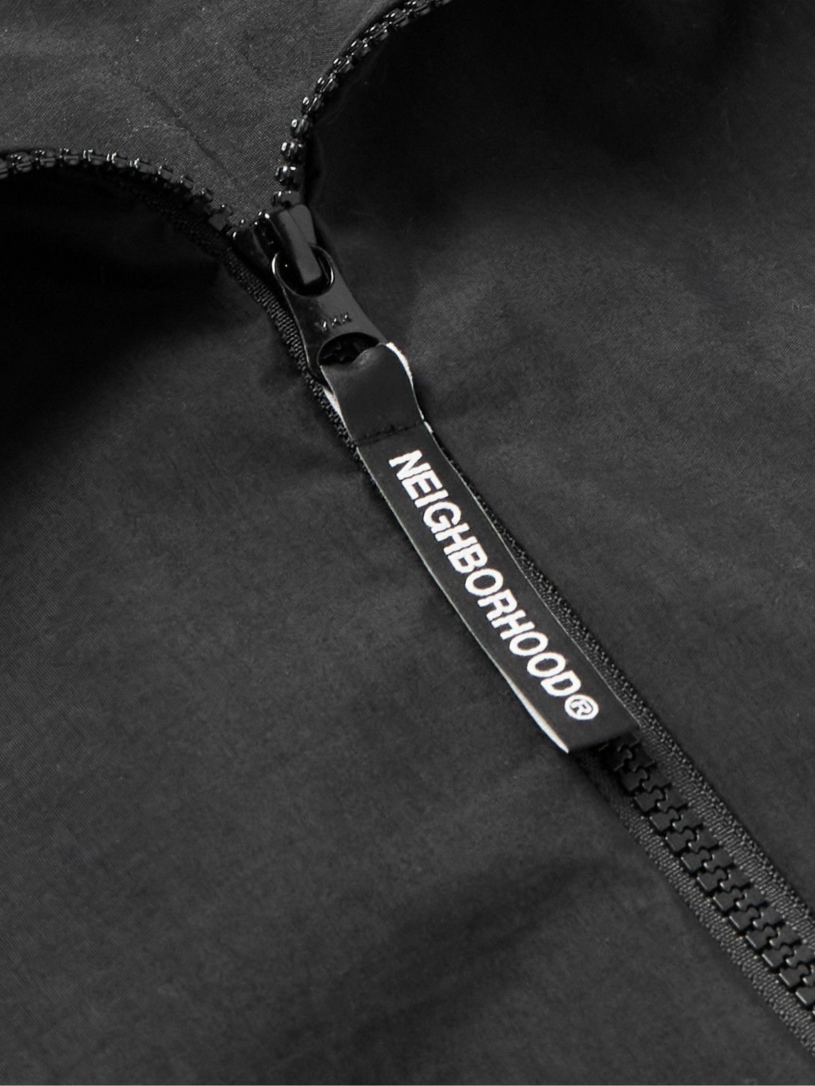 Neighborhood - Logo-Print Appliquéd Two-Tone Shell Track Jacket - Black ...