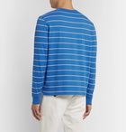 Entireworld - Striped Organic Cotton-Jersey T-Shirt - Blue