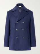 Brunello Cucinelli - Double-Breasted Wool and Silk-Blend Coat - Blue