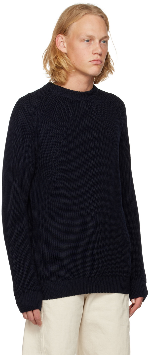 PRESIDENT's Navy Embroidered Sweater
