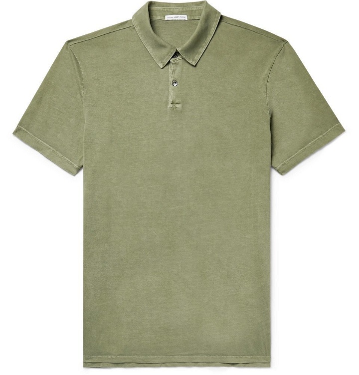 Photo: James Perse - Supima Cotton-Jersey Polo Shirt - Men - Sage green