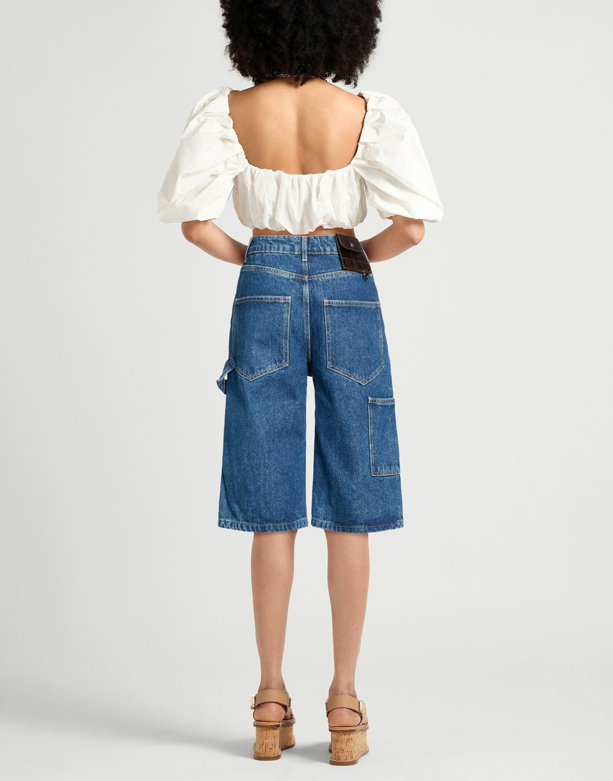 Saks Potts Womens Denim shorts in Blue