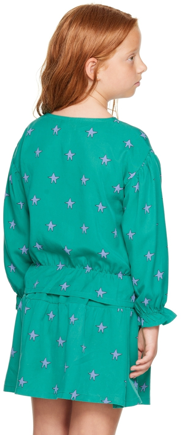 The Campamento Kids Green Stars Blouse