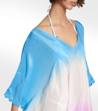 Juliet Dunn Ombré silk poncho