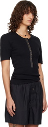 LEMAIRE Black Fitted Jersey Henley