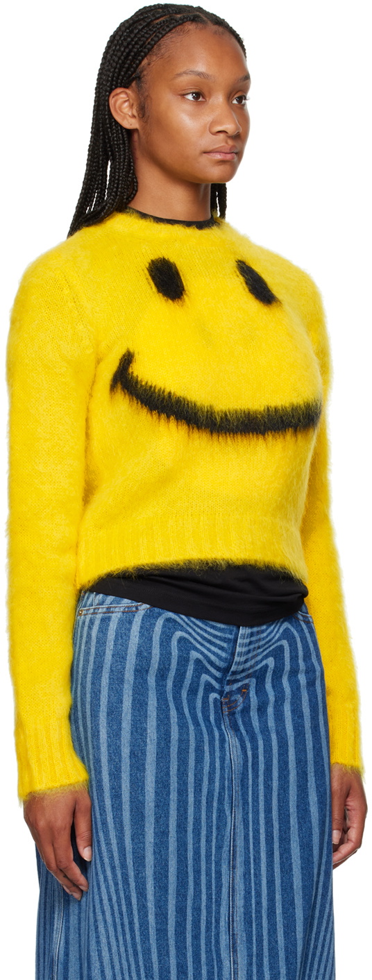 Moschino Yellow Intarsia Sweater