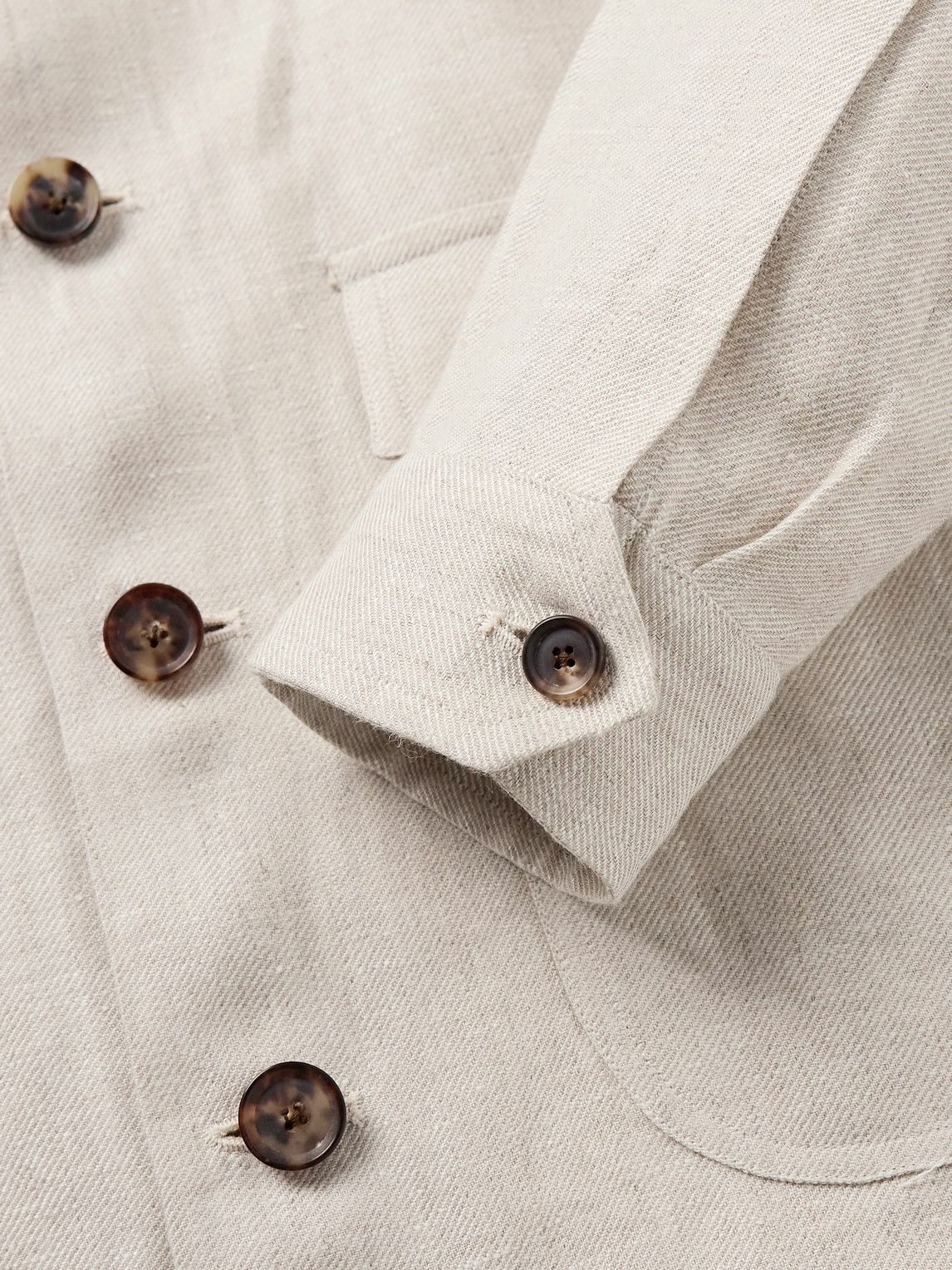 De Petrillo - Linen-Twill Overshirt - Neutrals