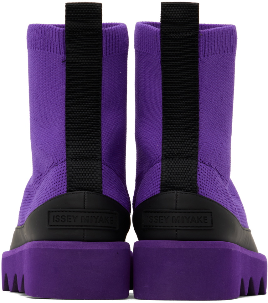 Issey Miyake Purple United Nude Edition Bounce Fit-3 Boots Issey Miyake Men