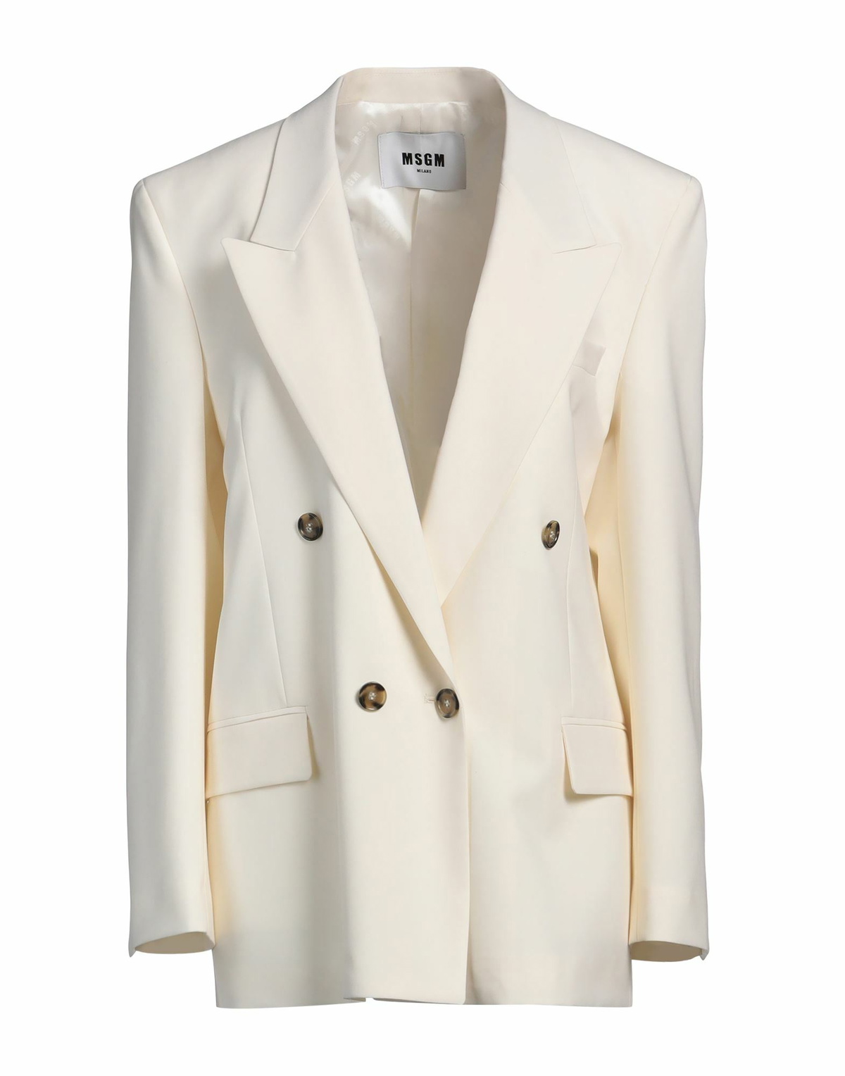 Msgm Womens Blazer Ivory