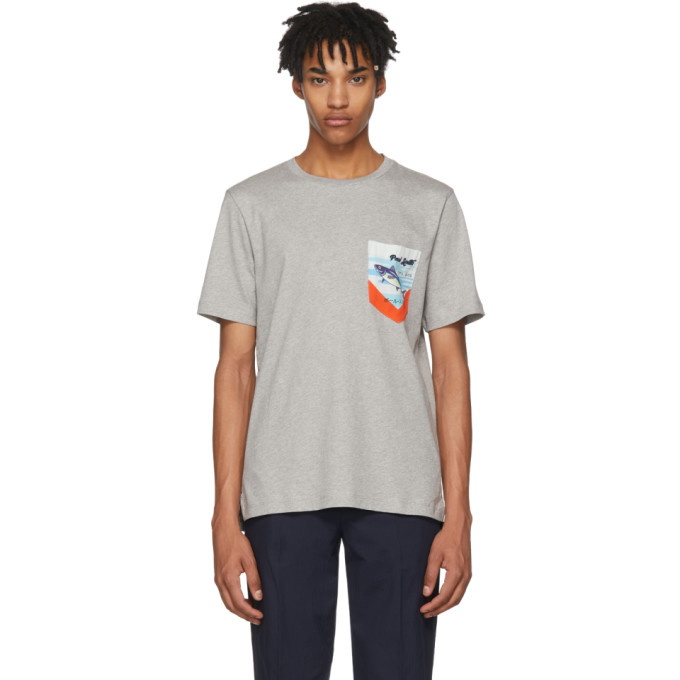 Photo: Paul Smith Grey Contrast Pocket T-Shirt