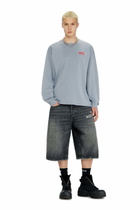 Diesel Relaxed long-sleeve T-shirt with Biscotto logo - T-Shirts Mens in Blue