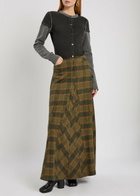 Our Legacy Rebel Checked Cotton Maxi Skirt Stripe