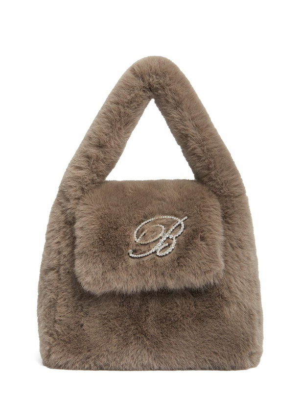 Photo: BLUMARINE - Faux Fur Top Handle Bag