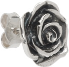 Emanuele Bicocchi Silver Rose Stud Single Earring