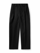 Jacquemus - Marzio Tapered Pleated Wool-Twill Trousers - Black