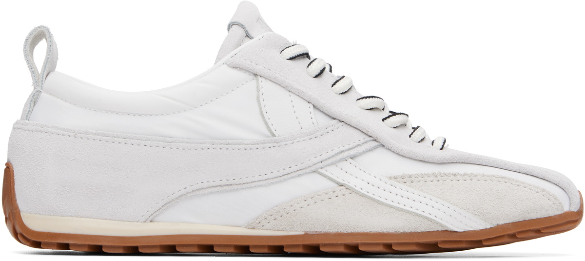 Alohas White Tb.304 Nylon Leather Sneakers
