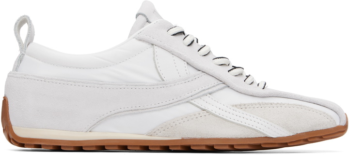 Photo: Alohas White Tb.304 Nylon Leather Sneakers