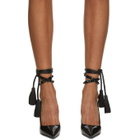 Valentino Black Valentino Garavani Patent Ankle Strap Rockstud 100 Heels
