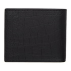 Saint Laurent Black Croc Monogramme East/West Wallet