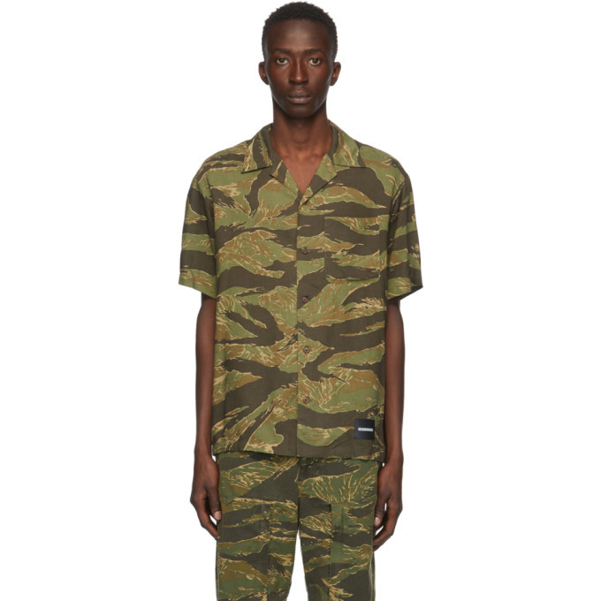 Neighborhood Green Tiger Aloha Short Sleeve Shirt Neighborhood