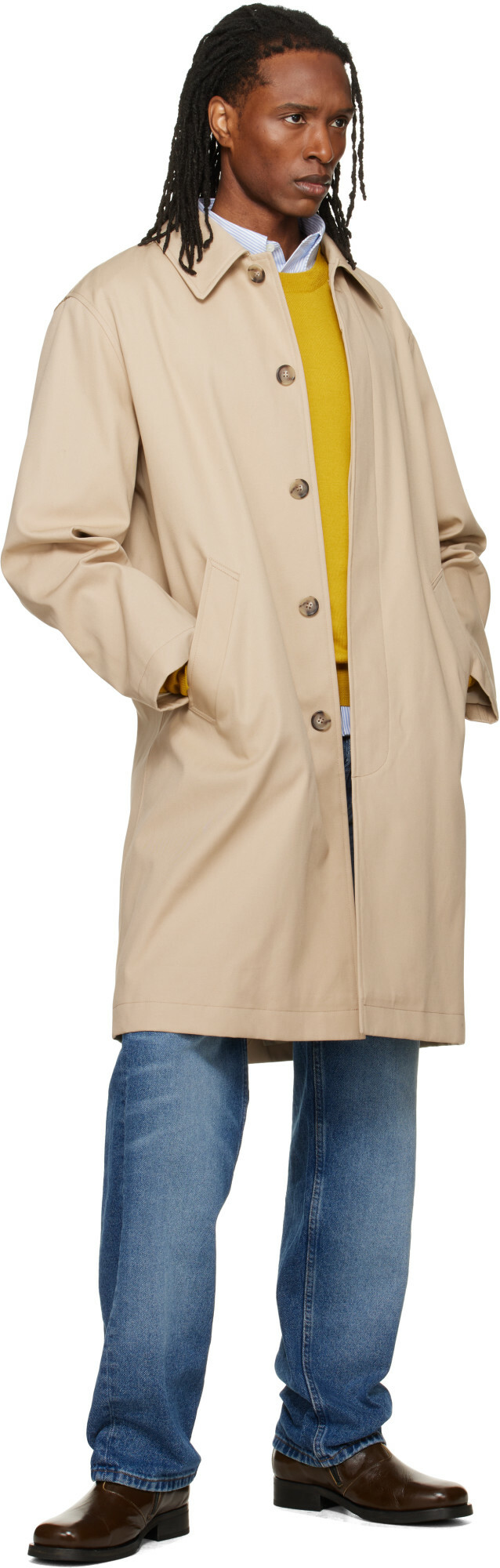 A.P.C. Beige Urban Mac Coat