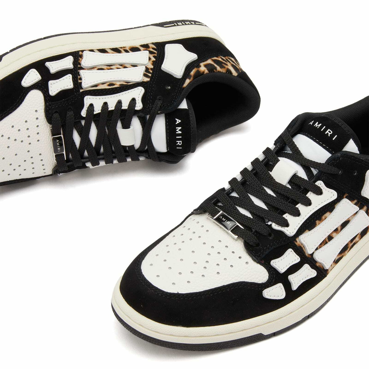 AMIRI Women's Leopard Skel Top Low in Black Amiri