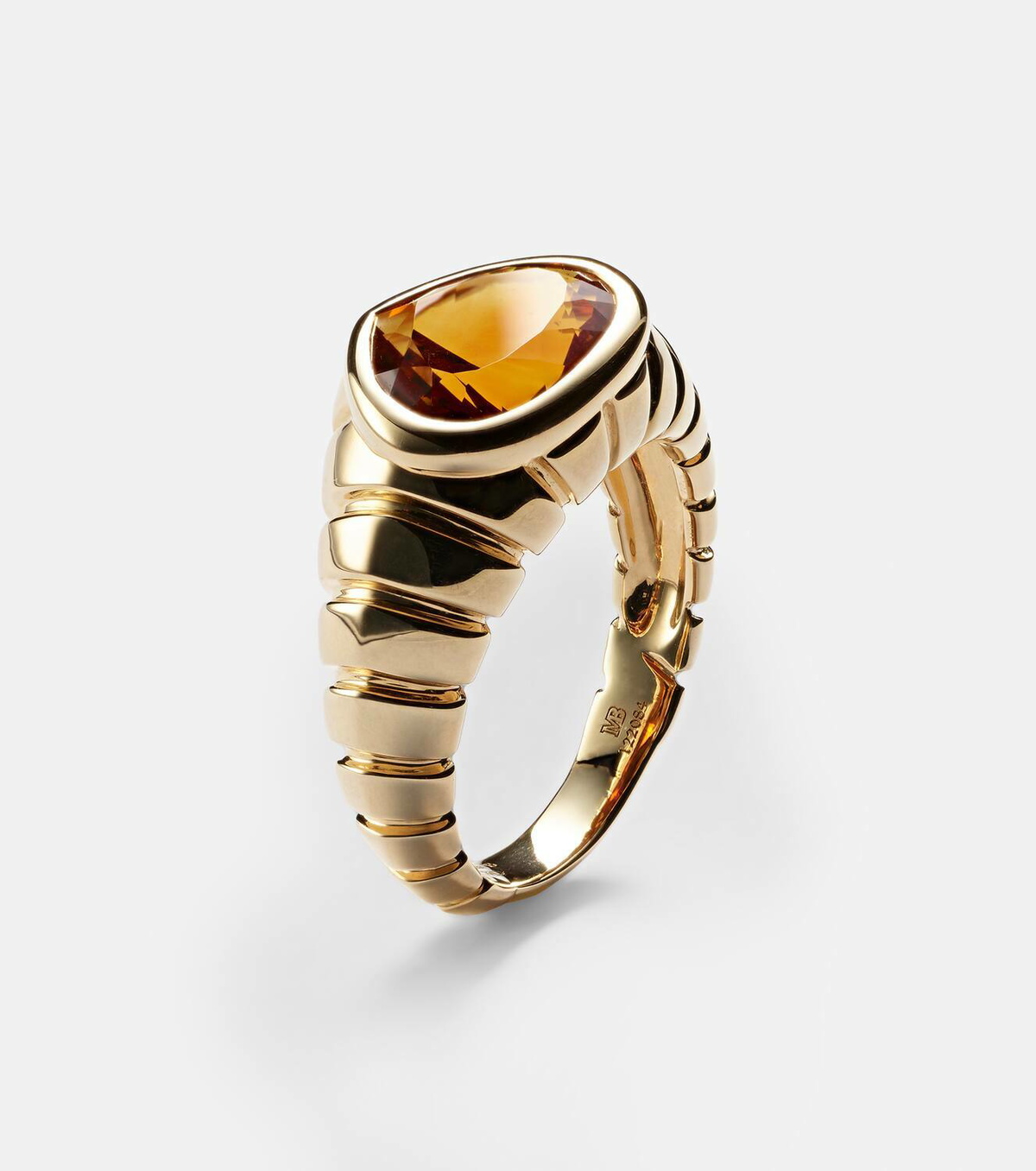 Marina B Timo 18kt gold ring with citrine