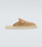 Christian Louboutin Flat Crosta suede espadrille slides