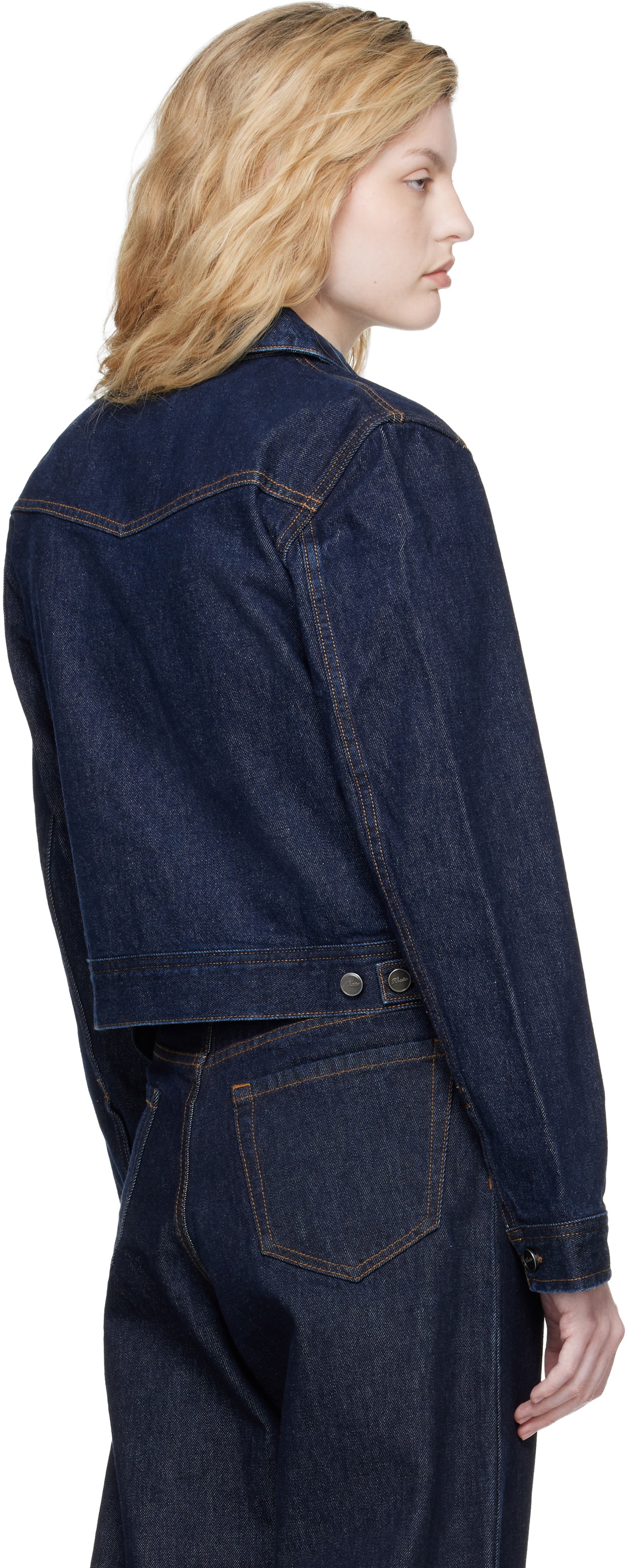 KHAITE Navy Augustine Denim Jacket