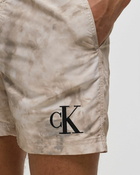 Calvin Klein Underwear Medium Double Waistband Swimshorts Beige - Mens - Swimwear