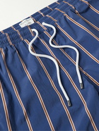 Kingsman - Drake's Slim-Fit Mid-Length Striped Swim Shorts - Blue