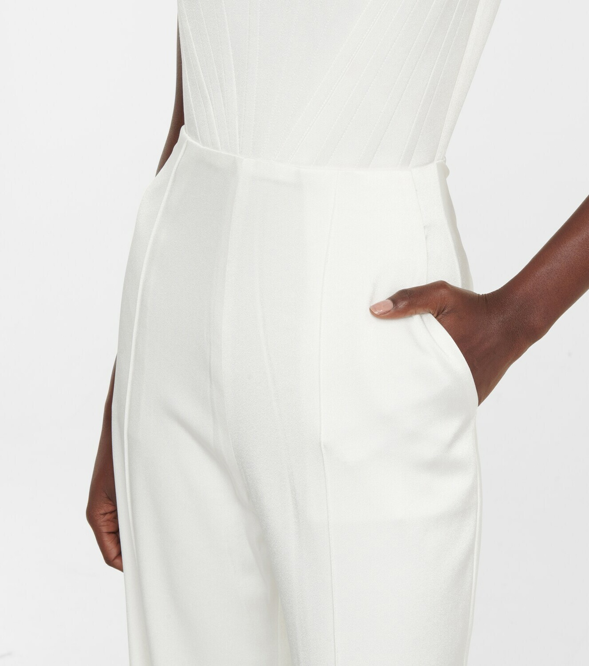 Alex Perry Bridal Slaine satin-crêpe jumpsuit