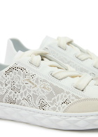 Jimmy Choo Diamond Light Flex Perforated Leather Sneakers White