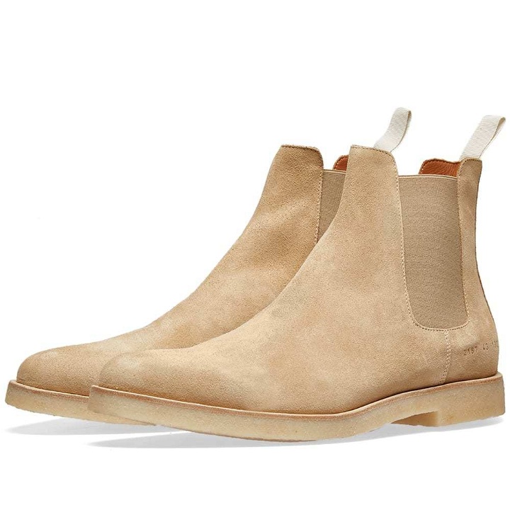 Photo: Common Projects Chelsea Boot Suede Tan