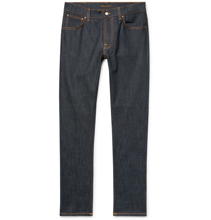 Photo: Nudie Jeans - Lean Dean Slim-Fit Organic Denim Jeans - Dark denim