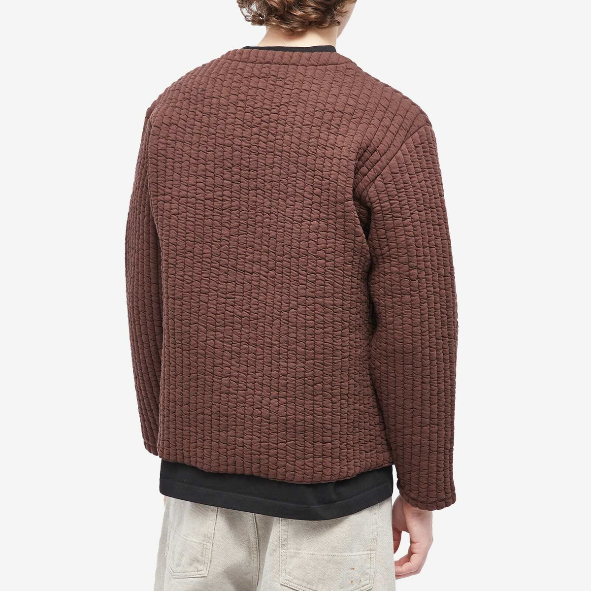 Lady White Co. Men's Quilted V-Neck in Rust