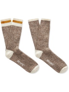 Beams Plus - Rag Two-Pack Striped Ribbed-Knit Socks