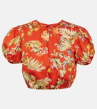 Erdem - Vacation Hydra floral cotton crop top