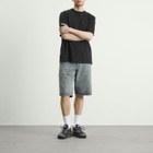 Daily Paper Men's Compact Shield Embroidery Shorts in Denim